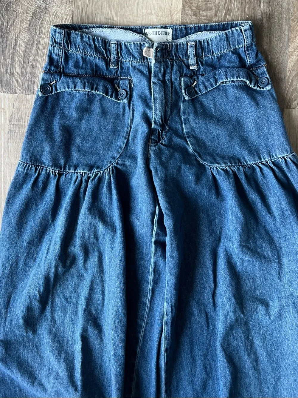 We The Free Free People Lotus Jeans Dark Blue size 26 - Picture 10 of 13